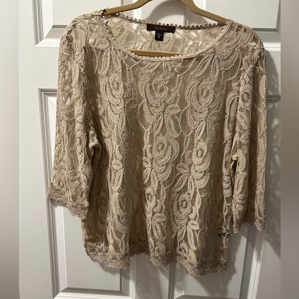 Worn Once Fever brand XL ladies lace top